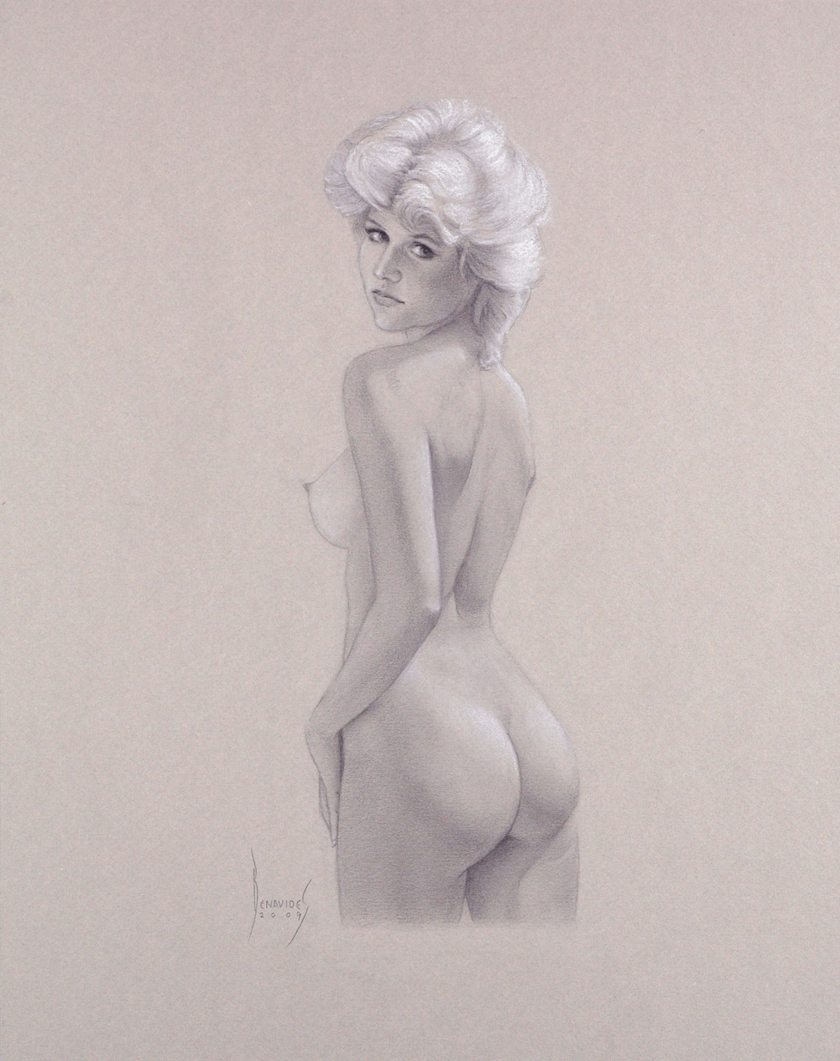 female nude drawing