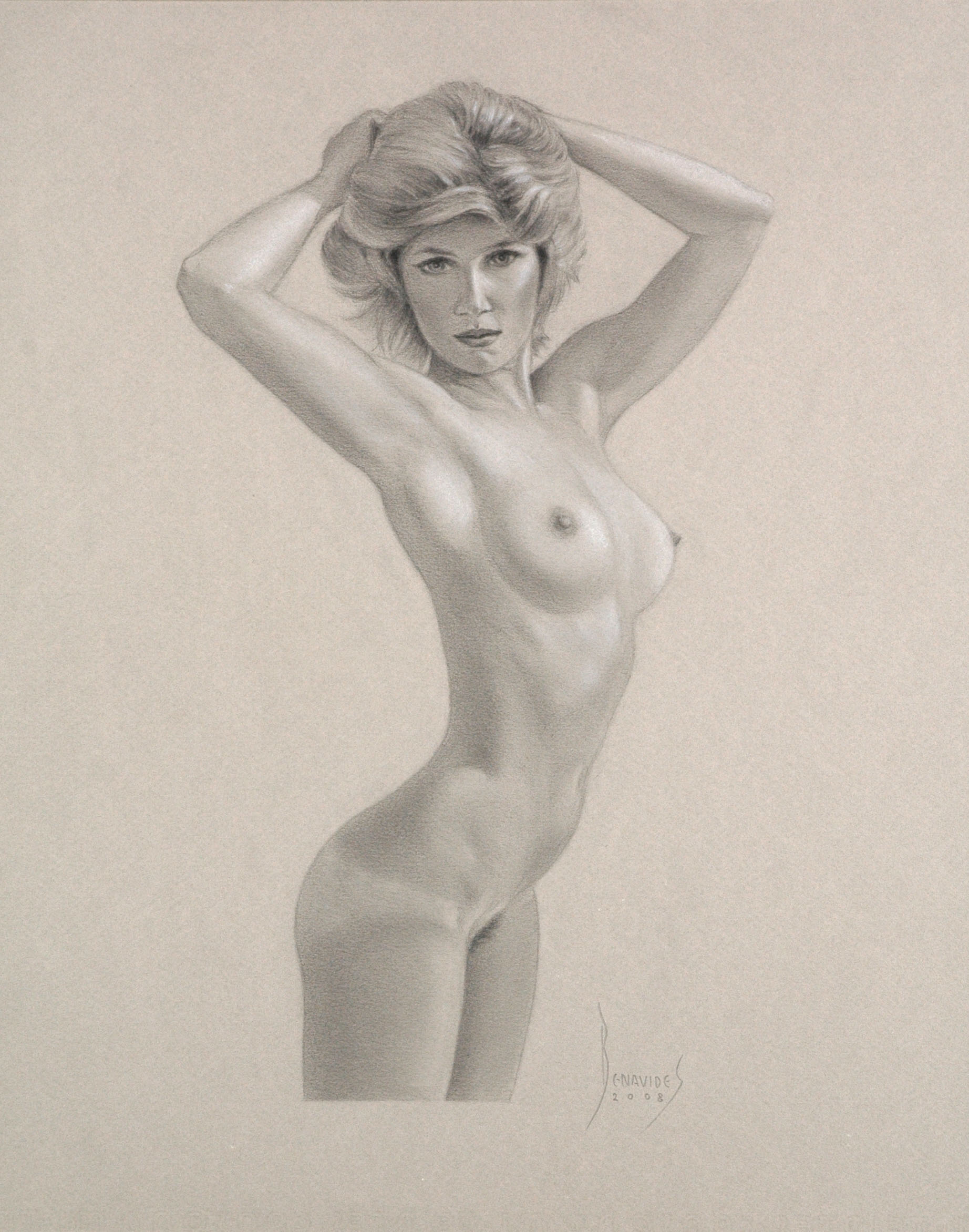 female nude drawing